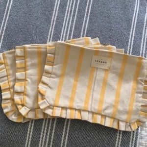Sezane Striped Pouches